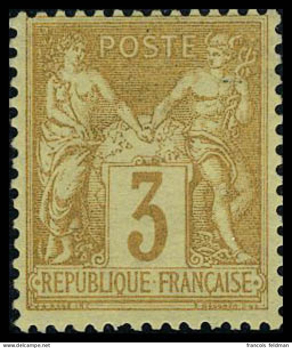 Neuf Avec Charnière N° 86, 3c Bistre S/jaune, Bon Centrage, Cl, TB - Other & Unclassified