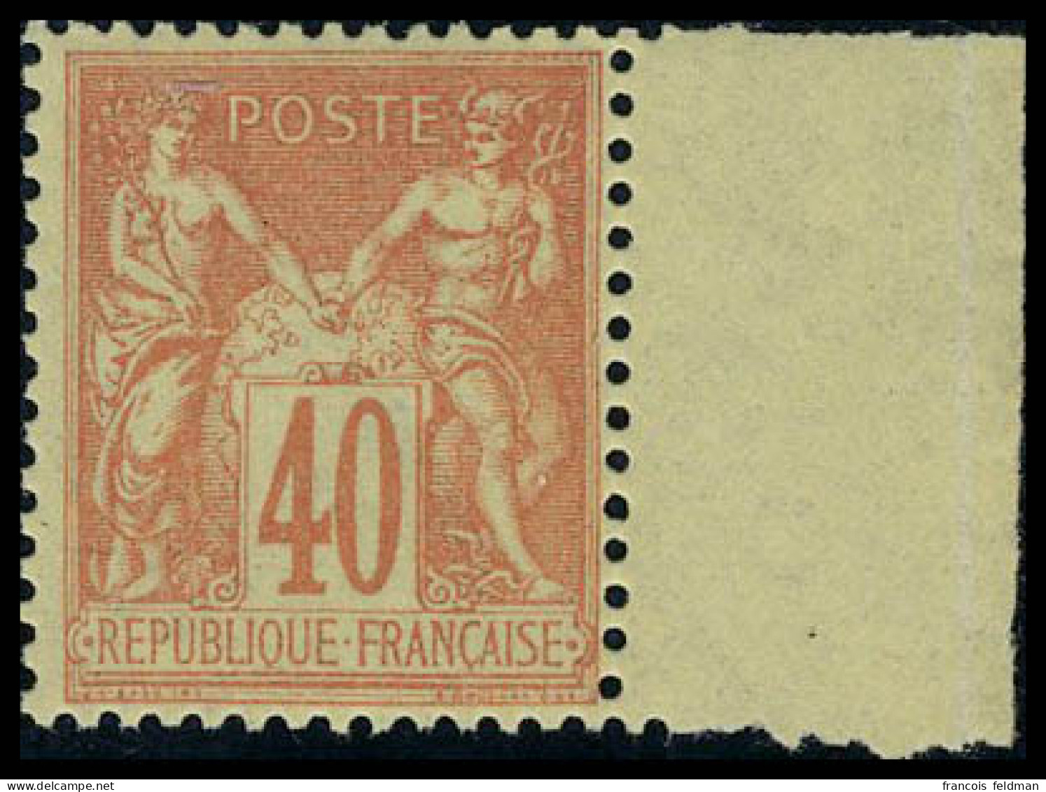 Neuf Sans Charnière N° 94 40c Orange BdF, TB - Autres & Non Classés