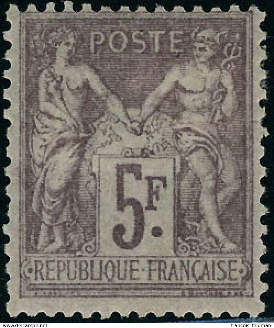 Neuf Avec Charnière N°95a. 5f Lilas-rose Sur Lilas-pâle. T.B. - Autres & Non Classés