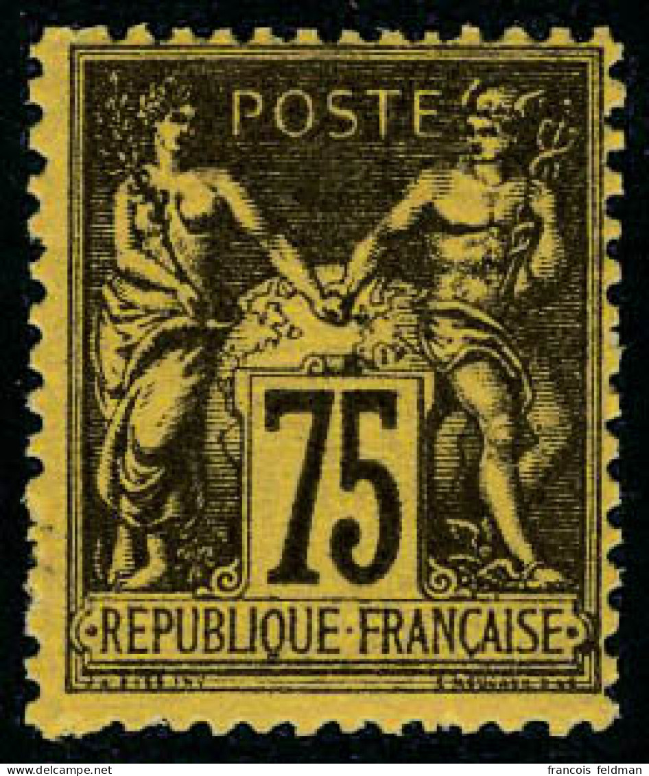 Neuf Sans Charnière N° 99, 75c Violet Sur Orange, T.B. - Otros & Sin Clasificación