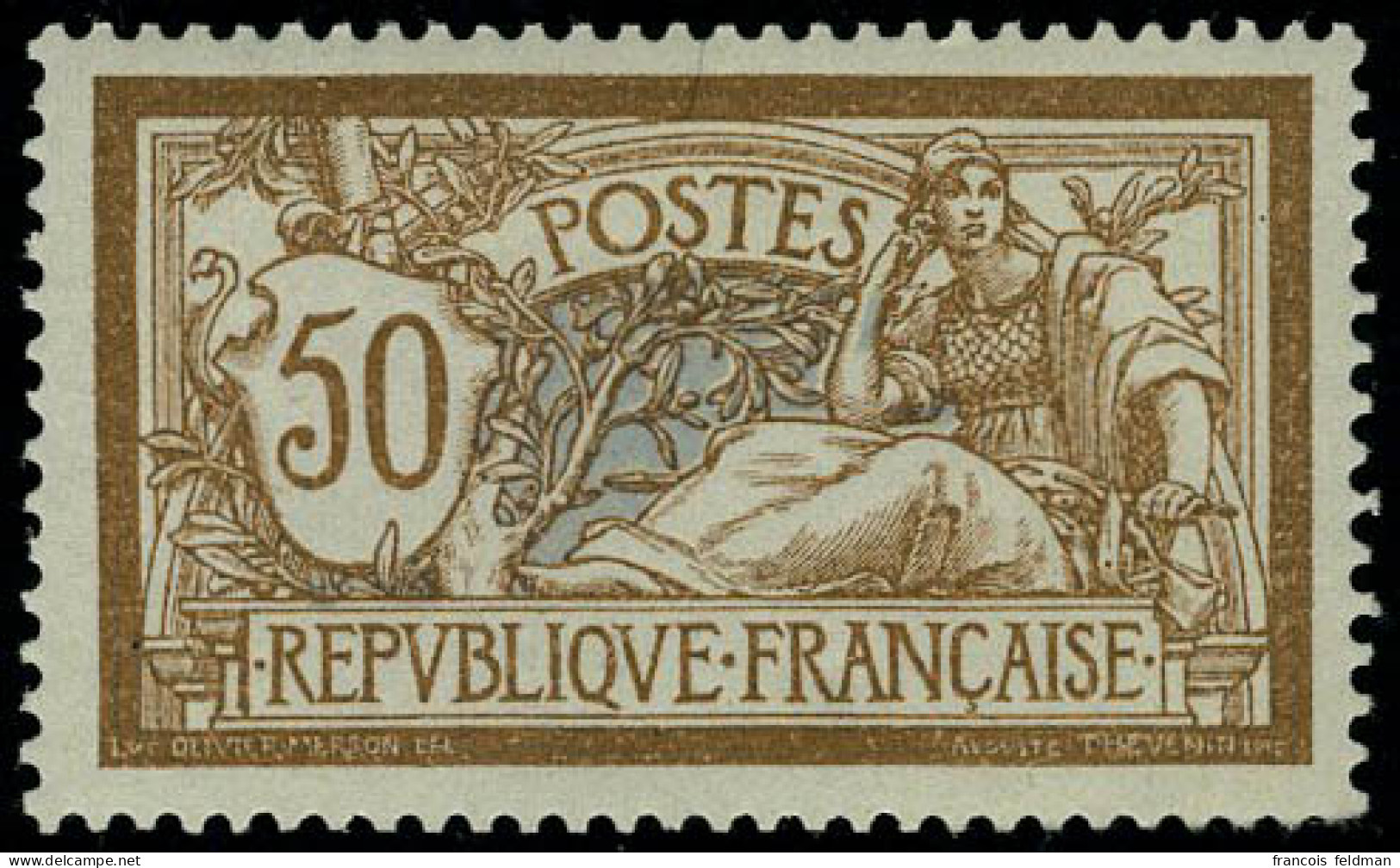 Neuf Sans Charnière N° 120, 50c Brun Et Gris, Bon Centrage, Quelques Dents Légèrement Usées Sinon TB - Otros & Sin Clasificación