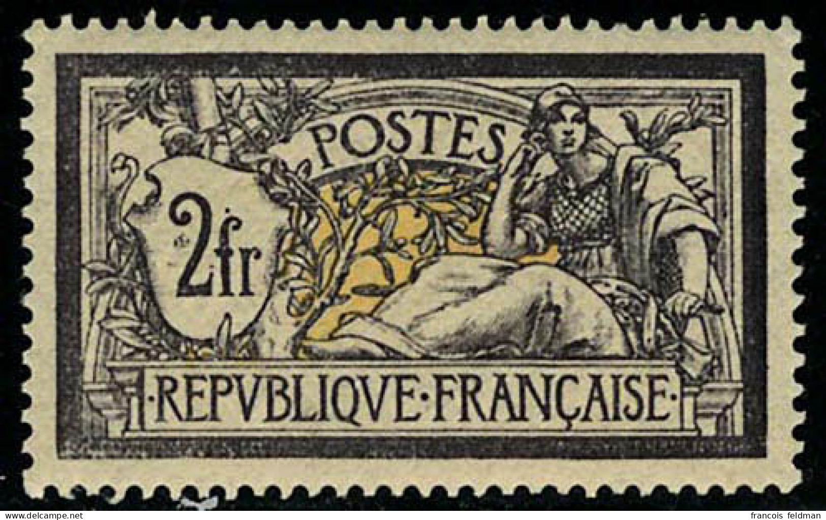 Neuf Sans Charnière N° 122, 2f Merson Violet Et Jaune, Centrage Parfait, Certificat, Superbe - Autres & Non Classés