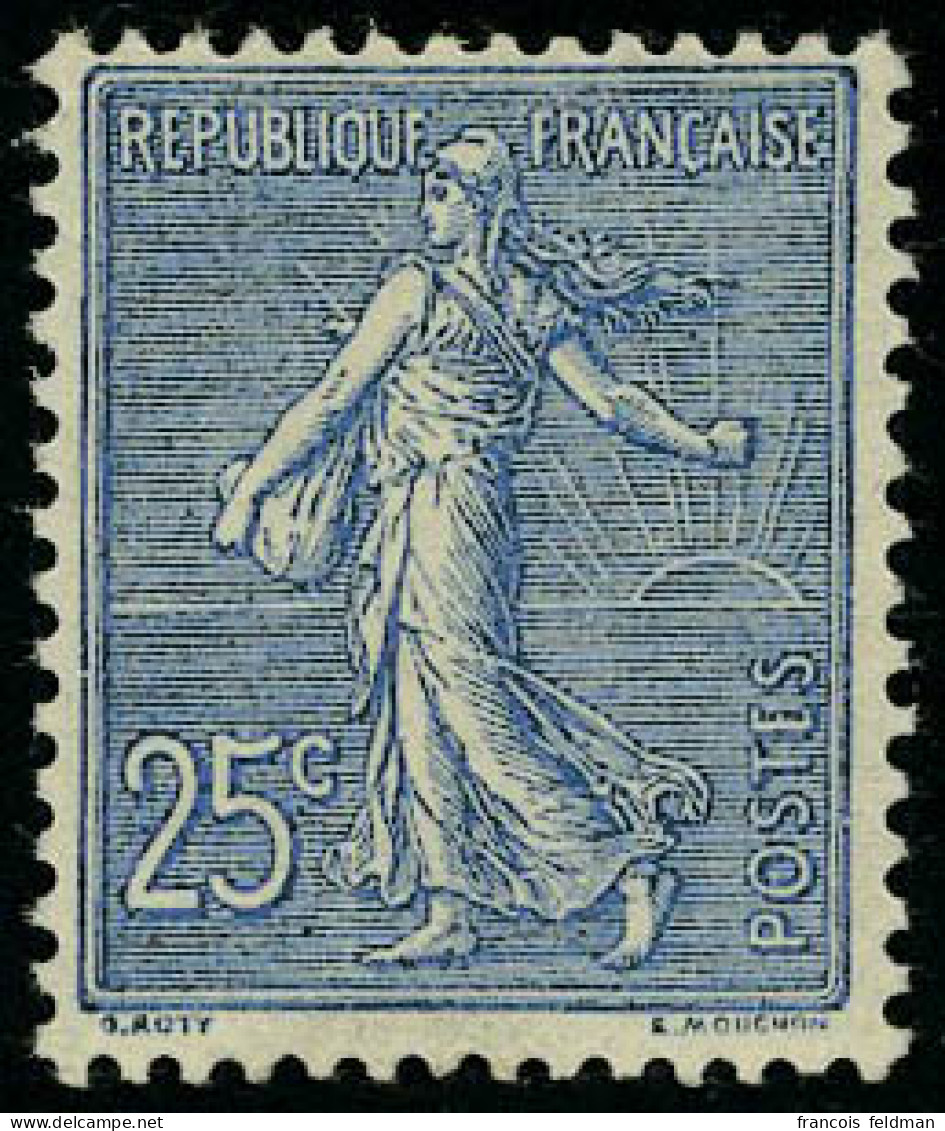 Neuf Sans Charnière N° 132, 25c Bleu Excellent Centrage, Superbe - Autres & Non Classés