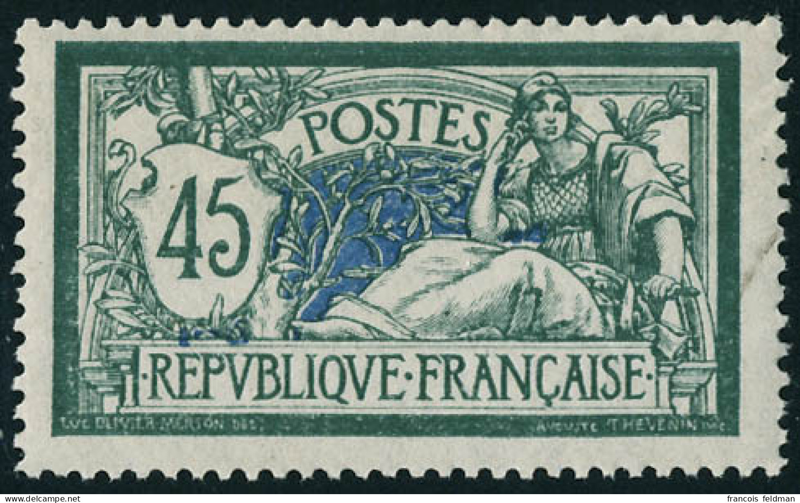 Neuf Sans Charnière N° 143, 45c Merson, 2 Nuances Très Différentes, Excellent Centrage, T.B. - Autres & Non Classés