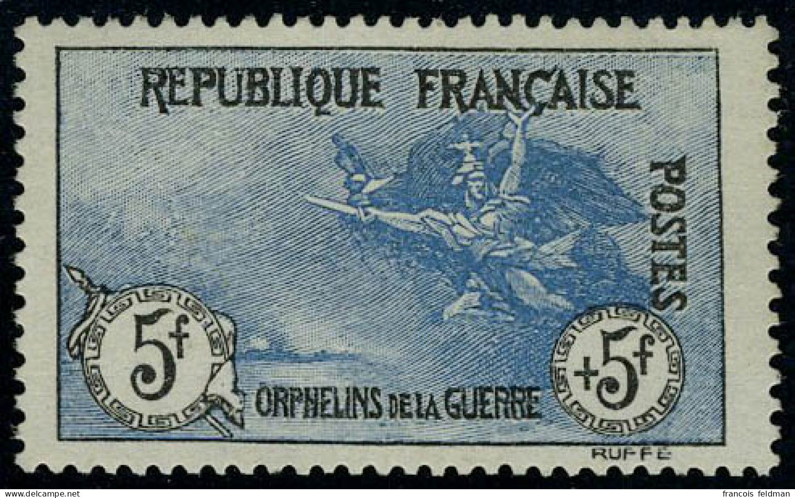 N° 155, 5f+5f Orphelins, Excellent Centrage, Gomme étalée Parait **, Signé Roumet - Other & Unclassified