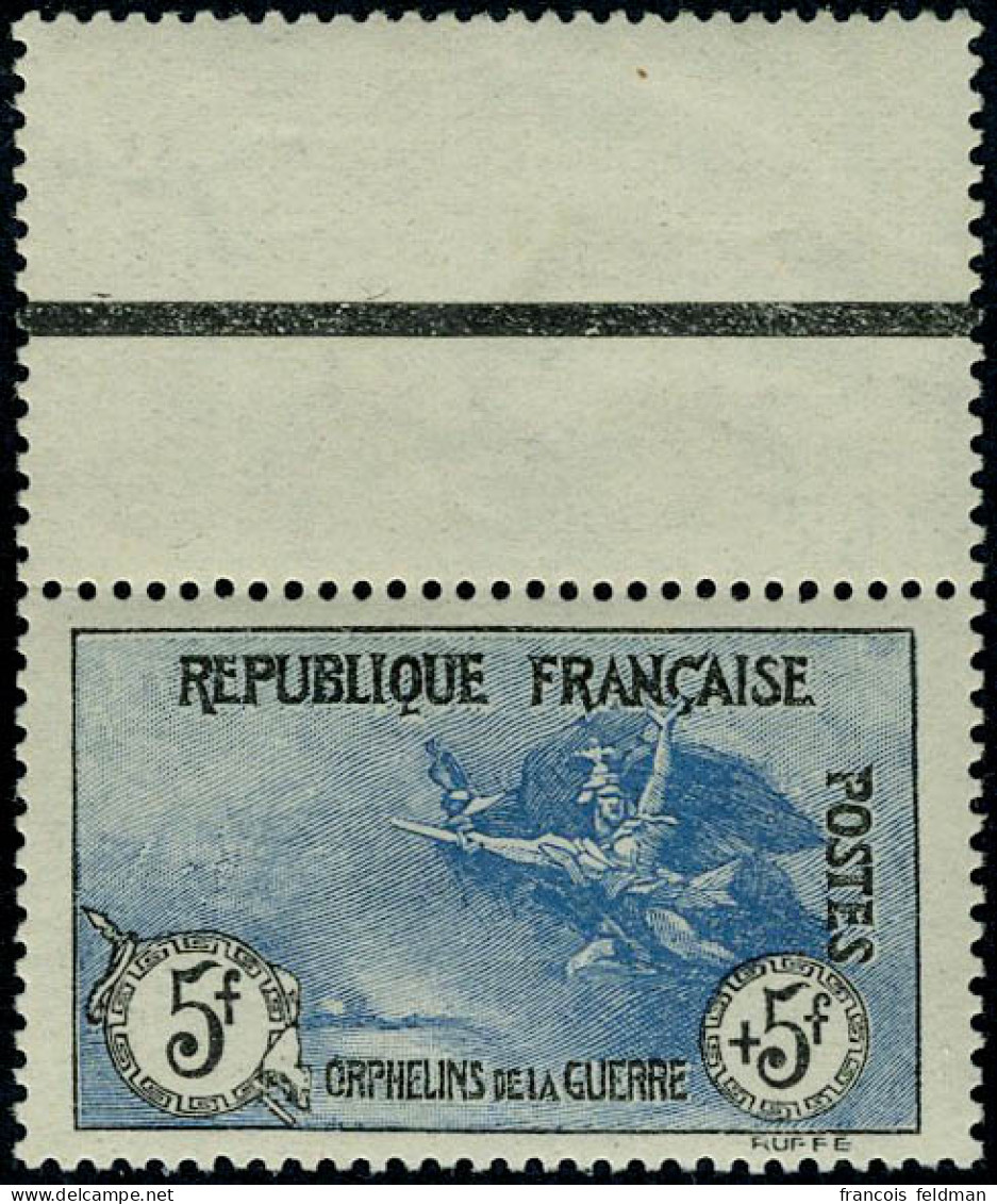 Neuf Sans Charnière N° 155, 5f+5f ORPHELIN, BdF, Centrage Parfait, Signé Calves, Brun, SUPERBE - Sonstige & Ohne Zuordnung