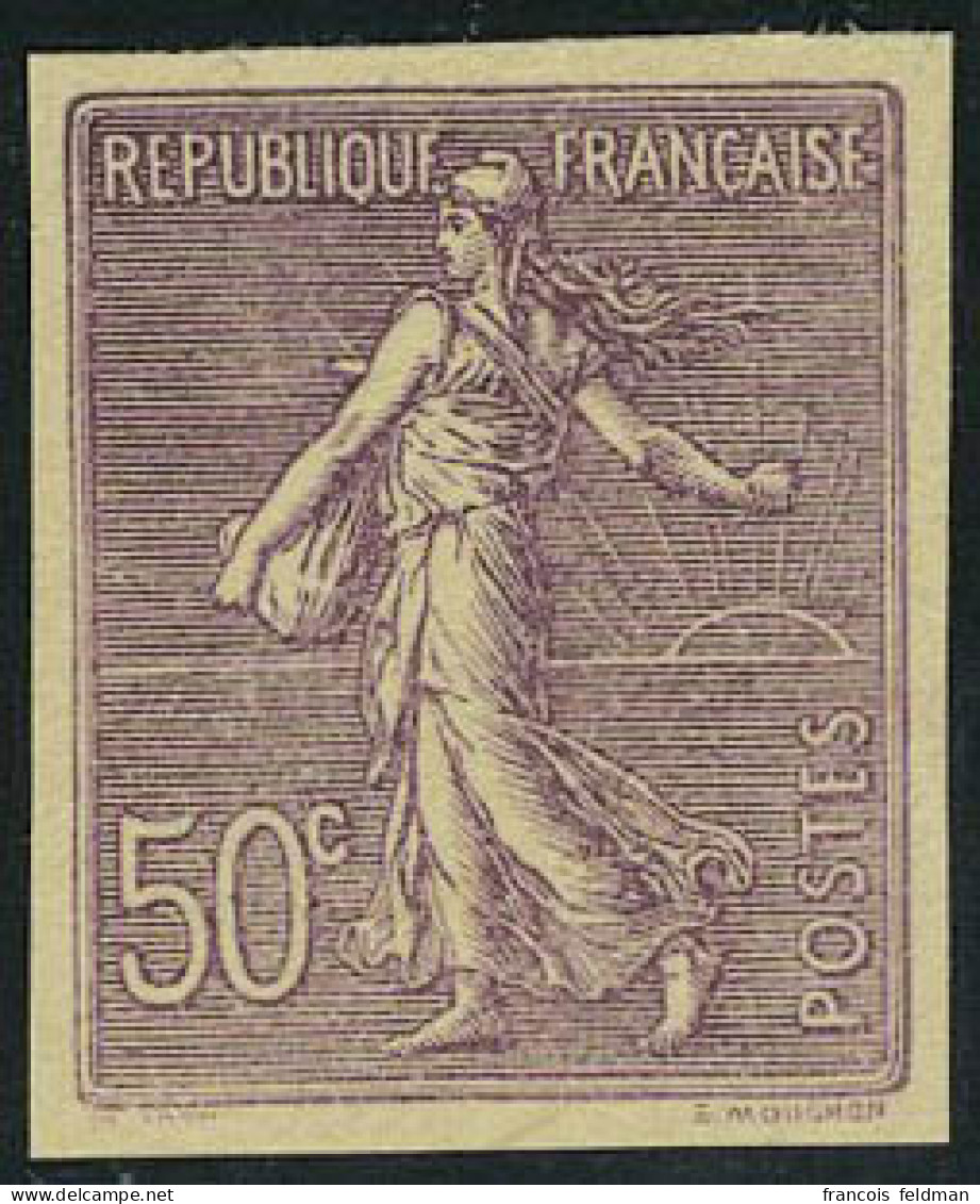 Neuf Sans Gomme N° 199, 50c Semeuse Lignée, 9 Essais De Couleurs Tous Différents, ND, T.B. - Autres & Non Classés