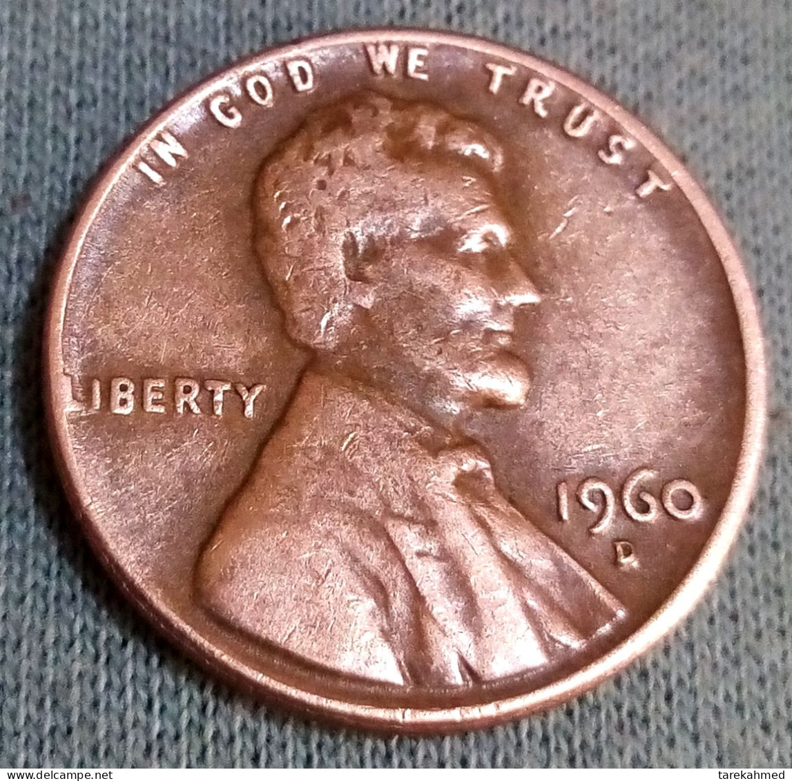 USA 1960, D Over D, Penny, Repunched Mint Mark. & L Of Liberty Is On Rim ، Gomaa - 1959-…: Lincoln, Memorial Reverse