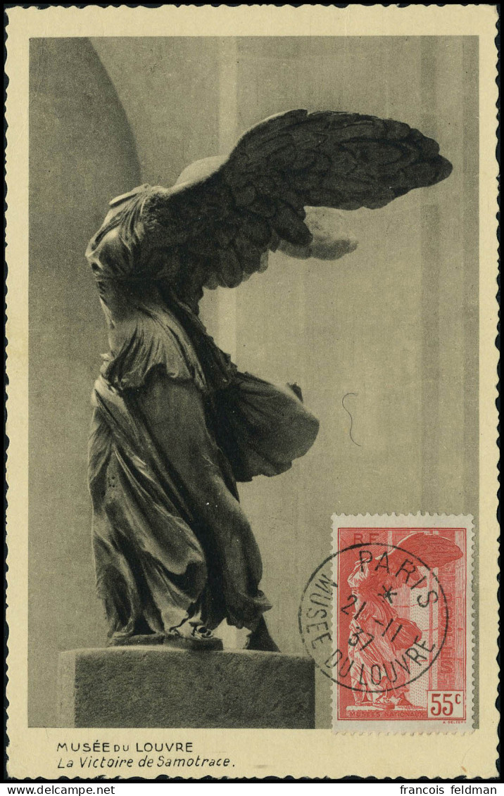 Lettre N° 357/55, La Paire Samothrace S/2 CM Edition Musées Nationaux, Obl. Musée Du Louvre 21/11/37, TB - Other & Unclassified