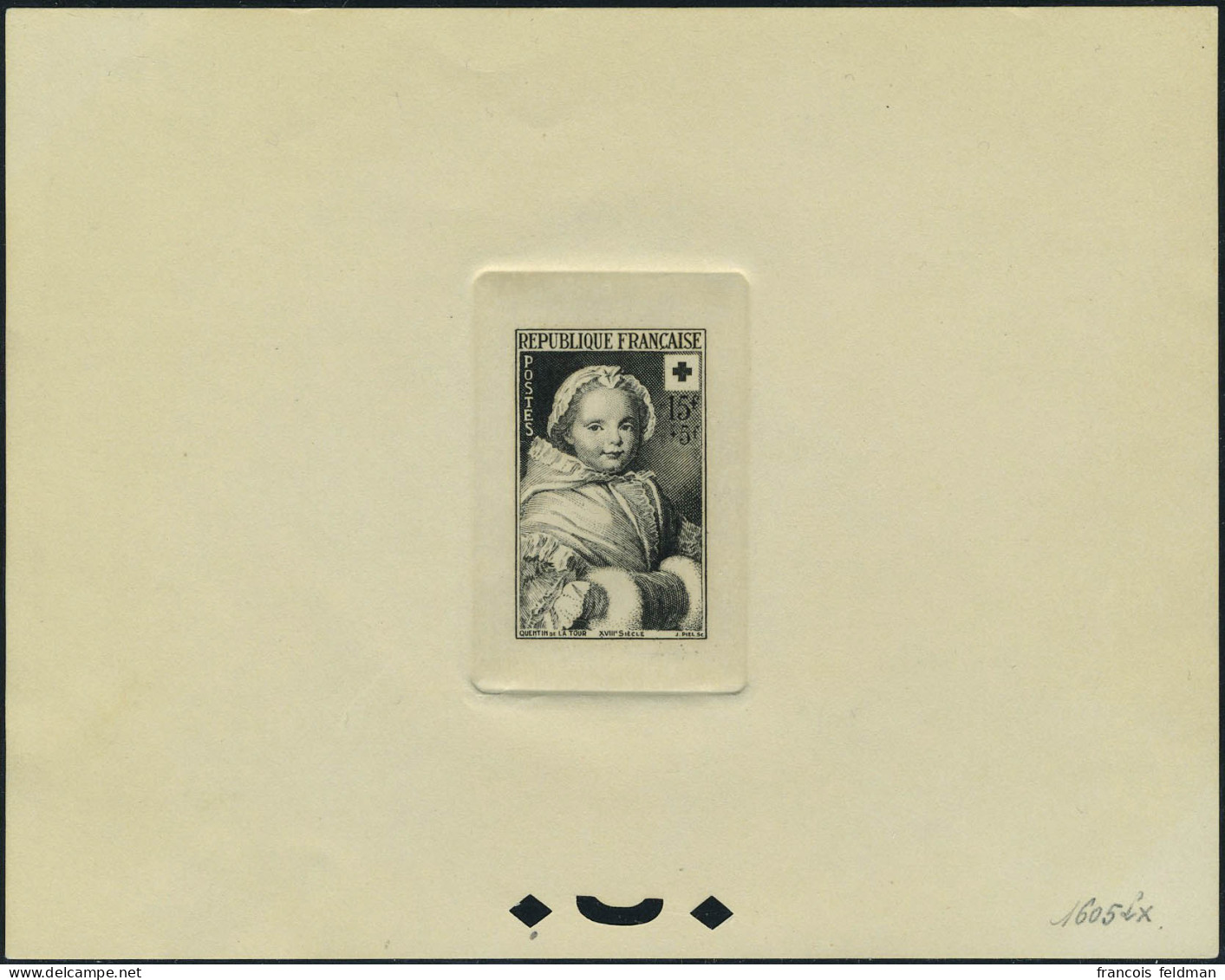 N° 914/15, La Paire Croix-Rouge 1951, Epreuve D'Atelier En Sépia, TB - Other & Unclassified