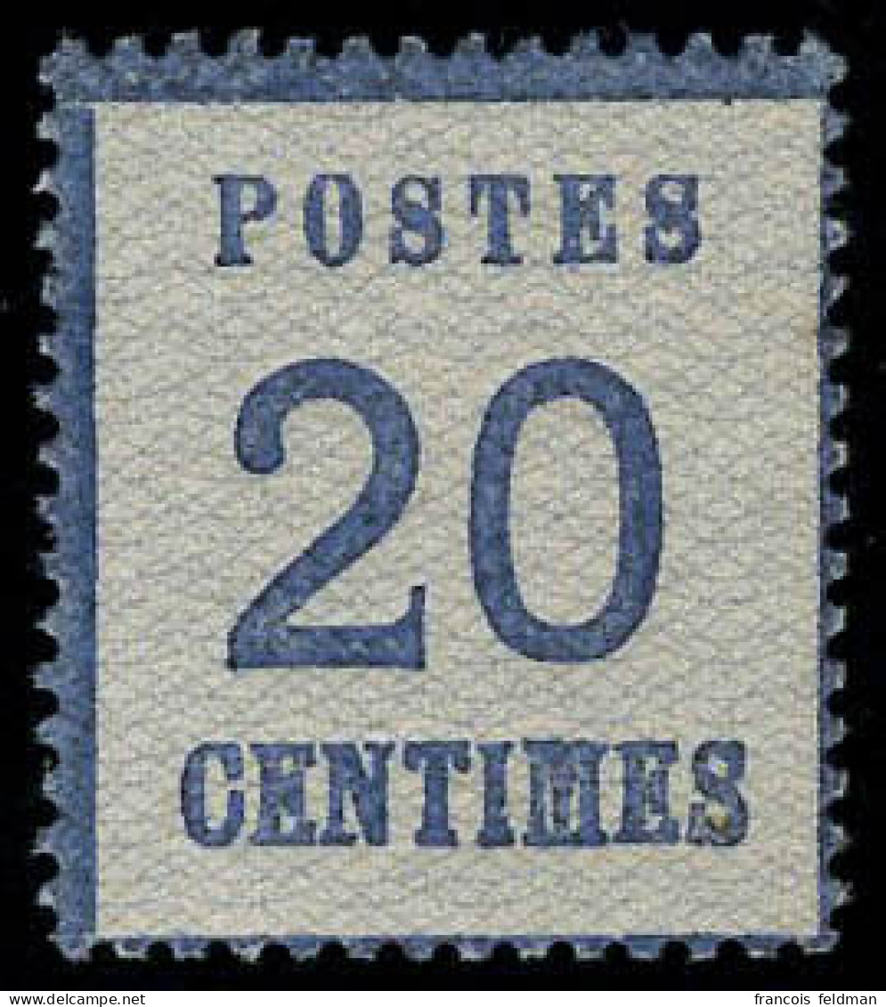 Neuf Avec Charnière N° 6, 20c Bleu, T.B. - Other & Unclassified