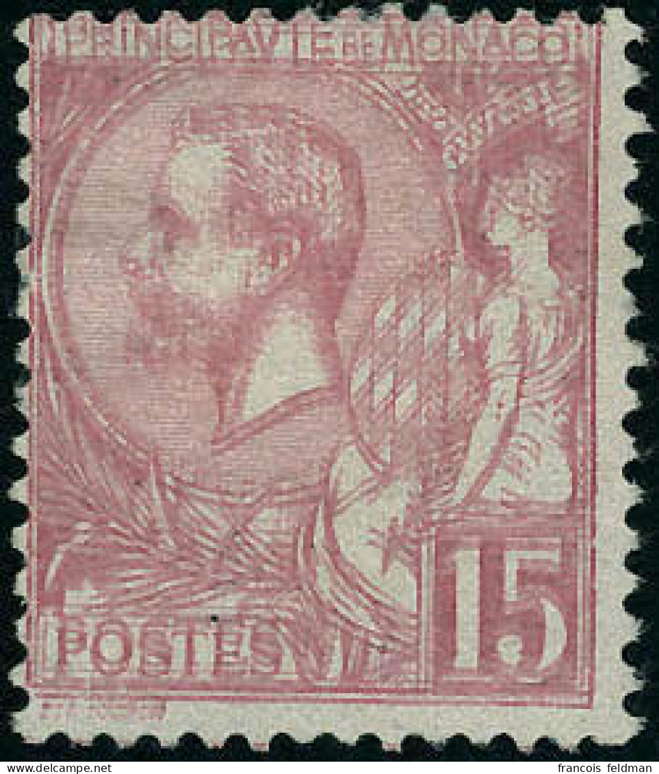 Neuf Sans Gomme N°15c. 15c Rose Albert 1er. Double Impression. T.B. RRR - Other & Unclassified