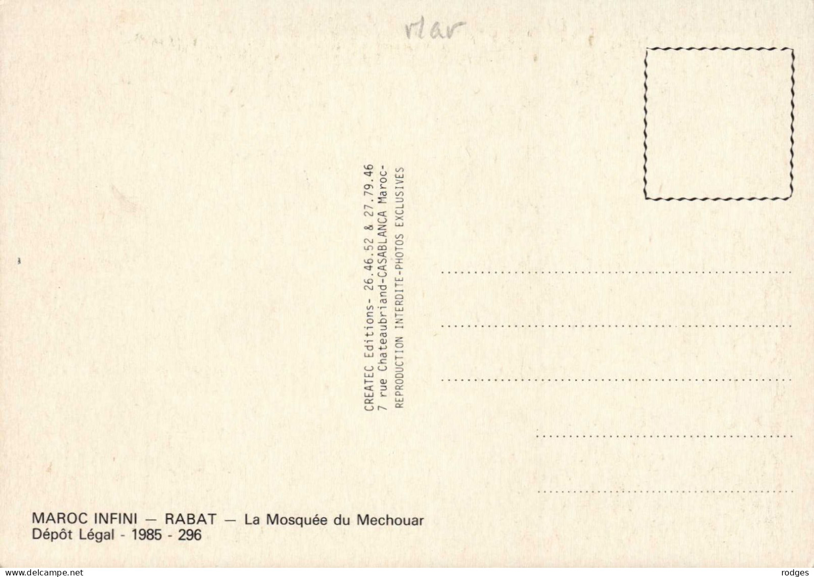 MAROC , LOT de 15 cp , OUDJA , RABAT (001)