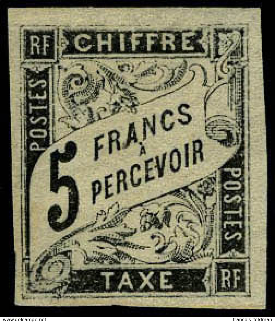 Neuf Avec Charnière N° 12, 13 Et 14, 1f, 2f Et 5f Noir T.B. Signés - Sonstige & Ohne Zuordnung