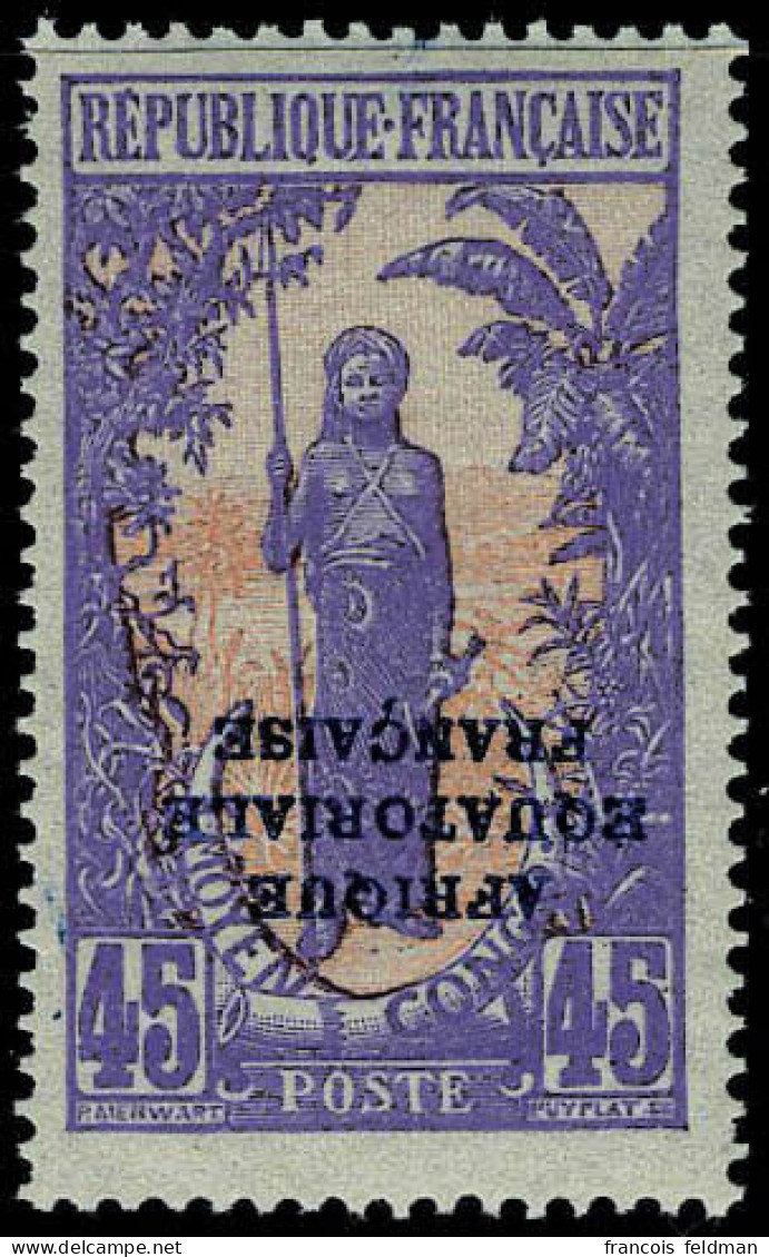 Neuf Sans Charnière N° 83a, 45c Violet Et Rouge Surcharge Renversée T.B. - Sonstige & Ohne Zuordnung