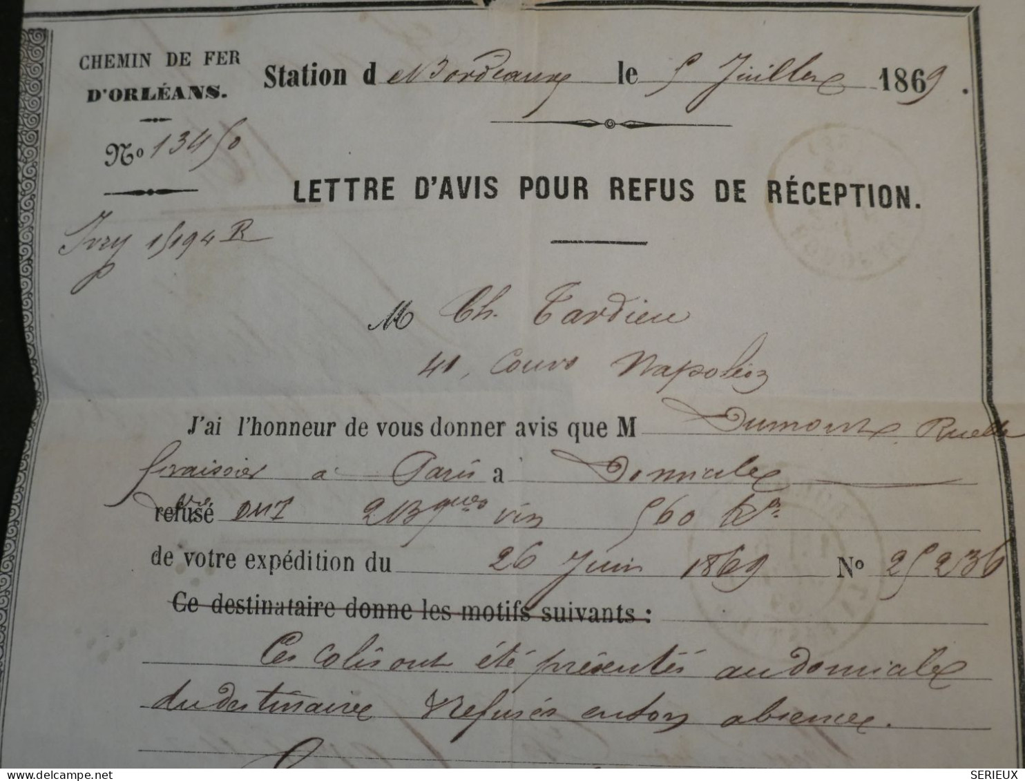 DH12  FRANCE BELLE LETTRE   1867 PETIT BUREAU  LA BASTIDE A BORDEAUX+ N°28+AFF. INTERESSANT++++   ++ - 1849-1876: Periodo Classico