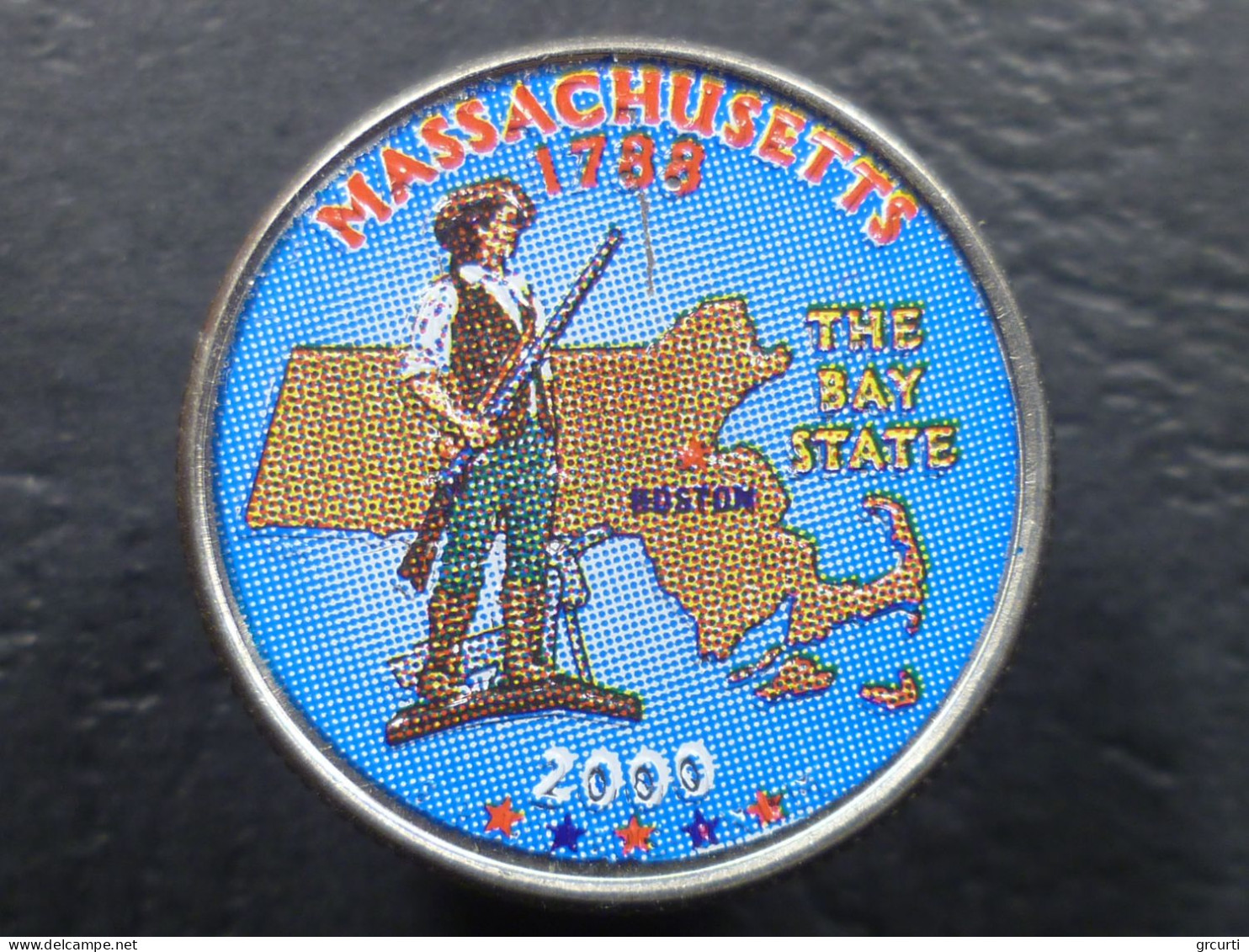 Stati Uniti - 25 Cents 2000-2001 - Lotto Di 7 Monete Colorate - 1999-2009: State Quarters
