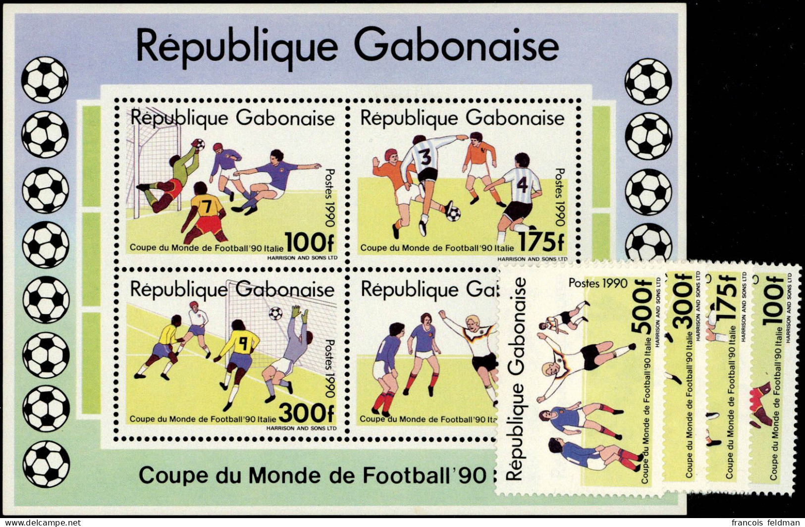 Neuf Sans Charnière N° 682J/M, Série Coupe Du Monde FOOTBALL 1990 Non émise + Bloc Non émis, Michel A1063/1063D + Bloc A - Other & Unclassified