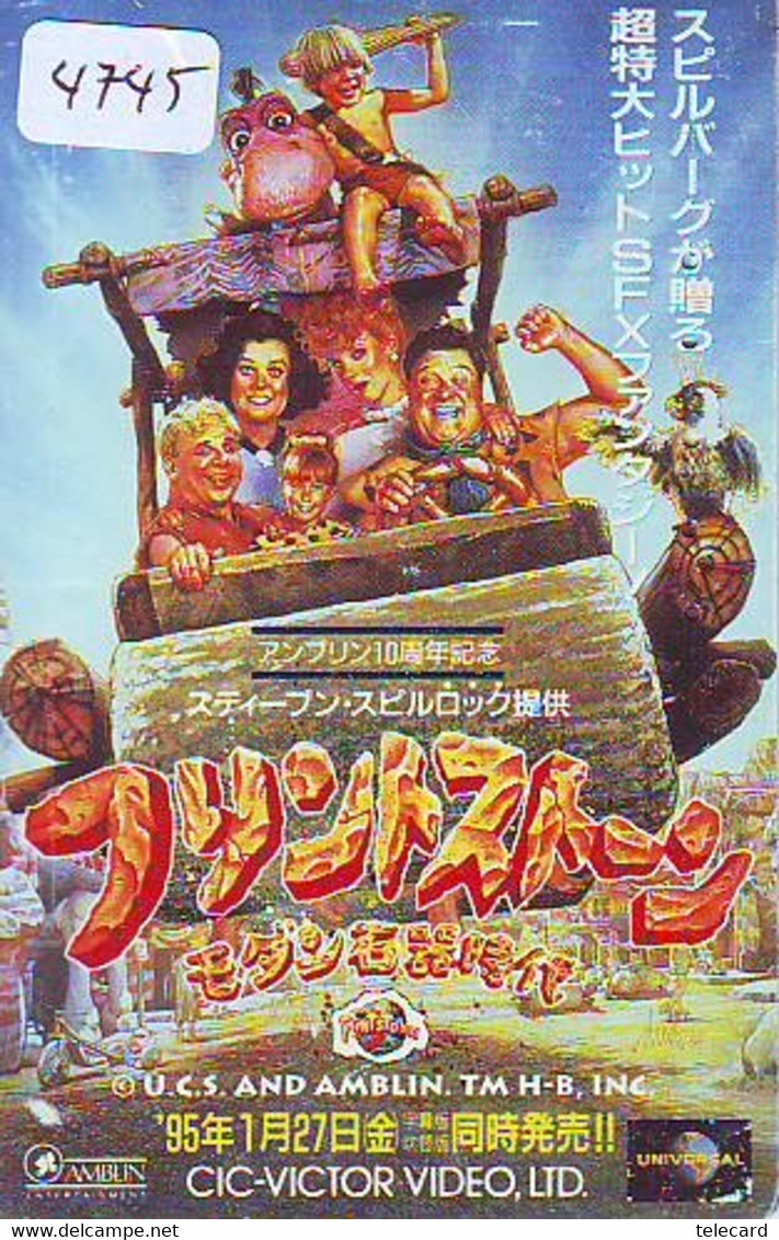 Télécarte Japon * FLINSTONES * (4745) MOVIE * JAPAN Phonecard * Kino - Cine