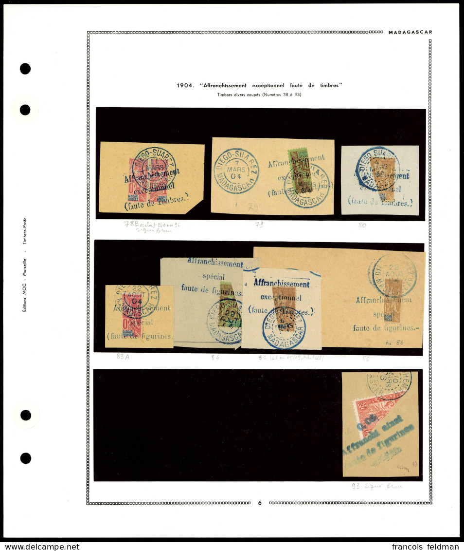 Fragment N° 78, 8 Coupés Diff., OBL S/fgt Entre 78 Et 93, TB - Photo Web - Other & Unclassified