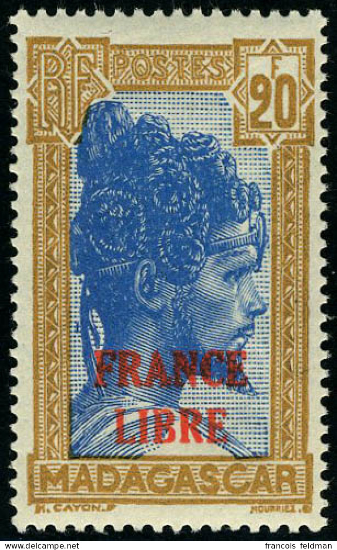 Neuf Sans Charnière N° 255A, 20F France Libre, TB - Sonstige & Ohne Zuordnung