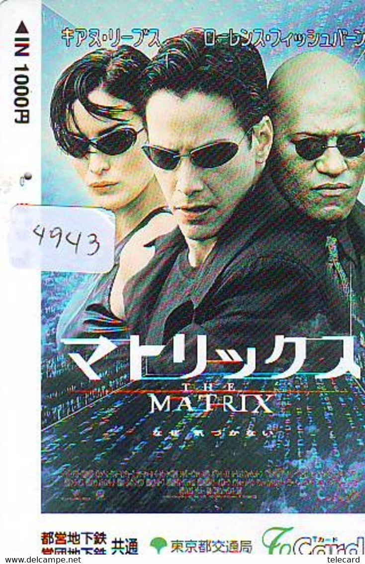 Carte Prépayée Japon * CINEMA * FILM * THE MATRIX (4943) Japan Movie Prepaid Card * KINO Karte - Cinema
