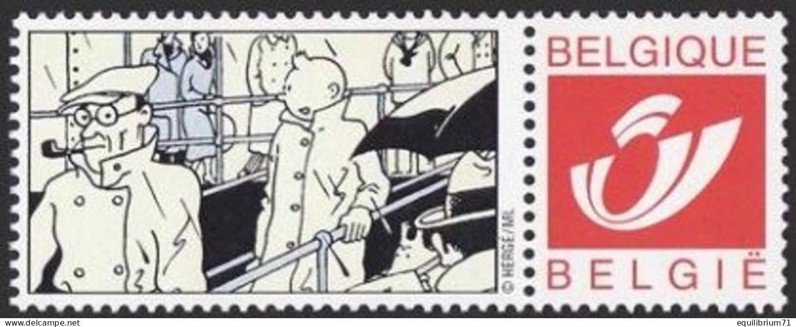 DUOSTAMP** / MYSTAMP** - Tintin, Bateau - Kuifje, Schip - Tim, Boot - Tintin, Boat - Tintin En Amérique - Philabédés (comics)