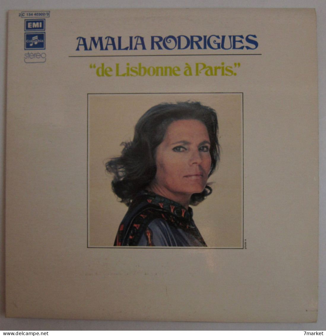 LP/  Amalia Rodrigues - De Lisbonne à Paris / 1974 - Pathé Marconi EMI; Double LP - Wereldmuziek