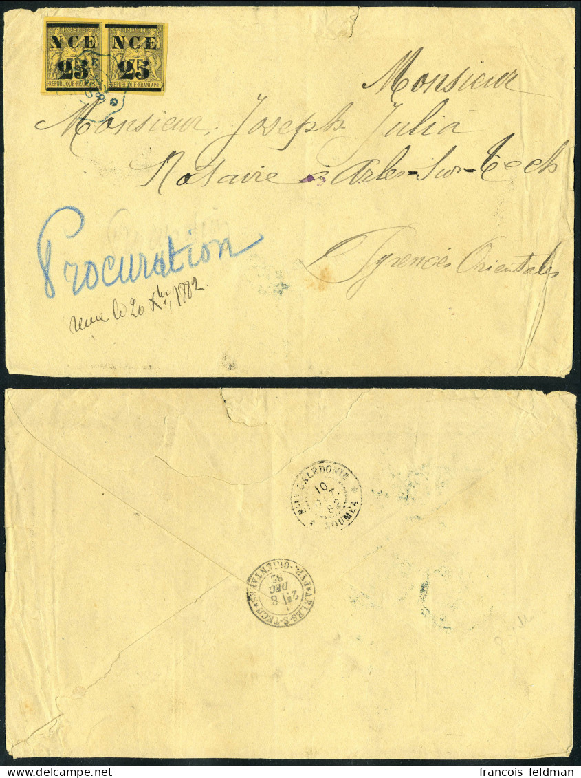 Lettre N° 4, 25 S/35 Paire S/L Obl. Balade Du 2 Oct 82 Pour Les Pyrénées Orientales (France) Avec Arrivée Au Verso Arles - Otros & Sin Clasificación