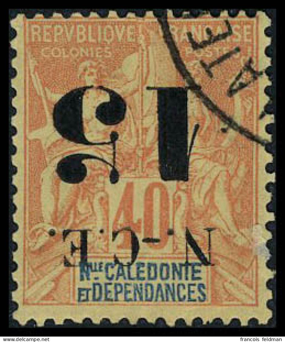 Oblitéré N° 66a, 15 S/40c Orange Surcharge Renversée, TB - Other & Unclassified