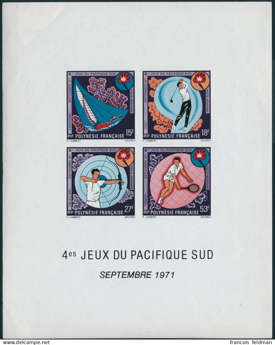 Neuf Sans Charnière N°2. IV Jeux Du Pacifique Sud. Bloc Non Dentelé. Léger Pli D'angle, Sinon T.B. Maury - Other & Unclassified