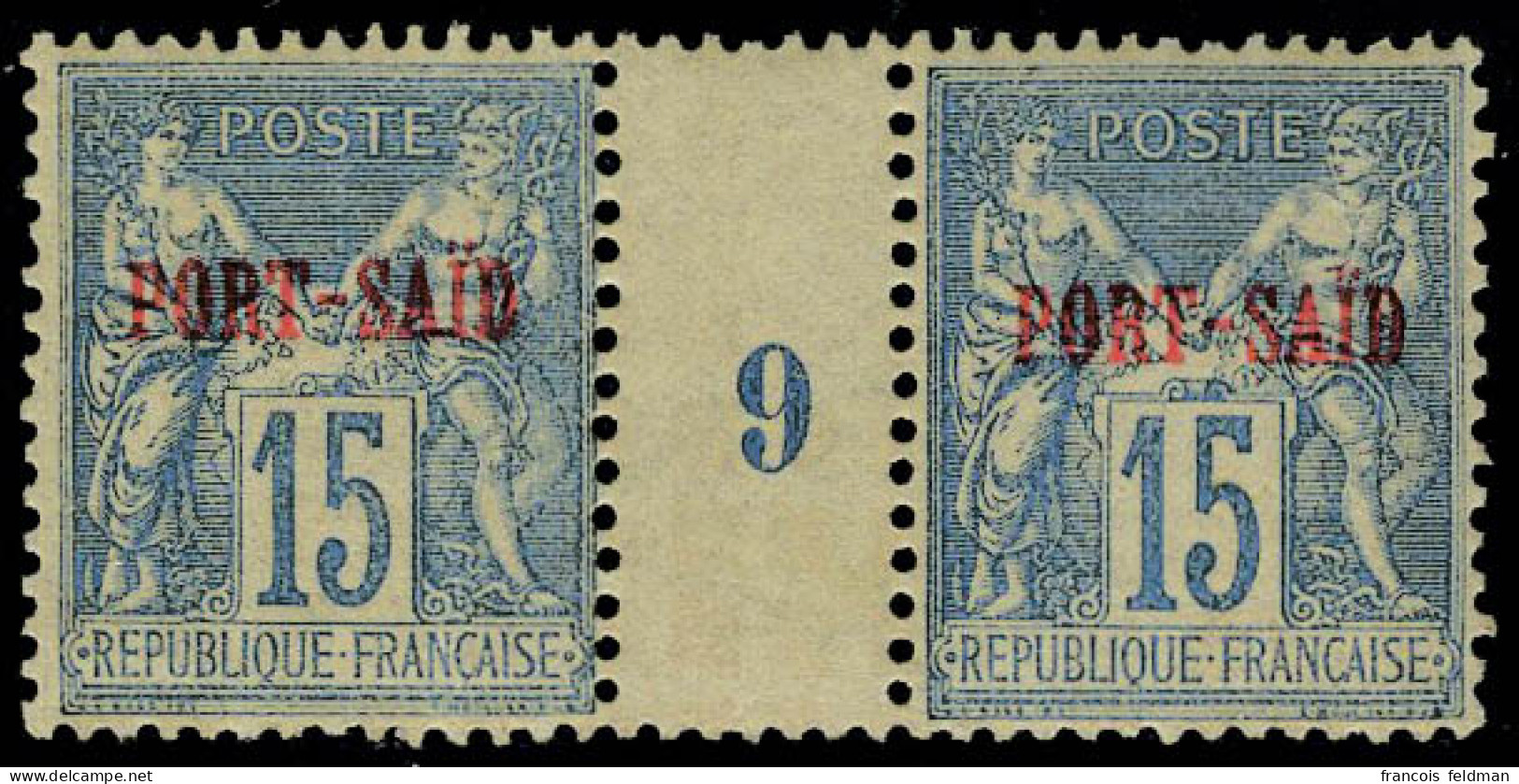 Neuf Sans Charnière N° 9, 15c Bleu Paire Hor Millésime 9, TB - Other & Unclassified