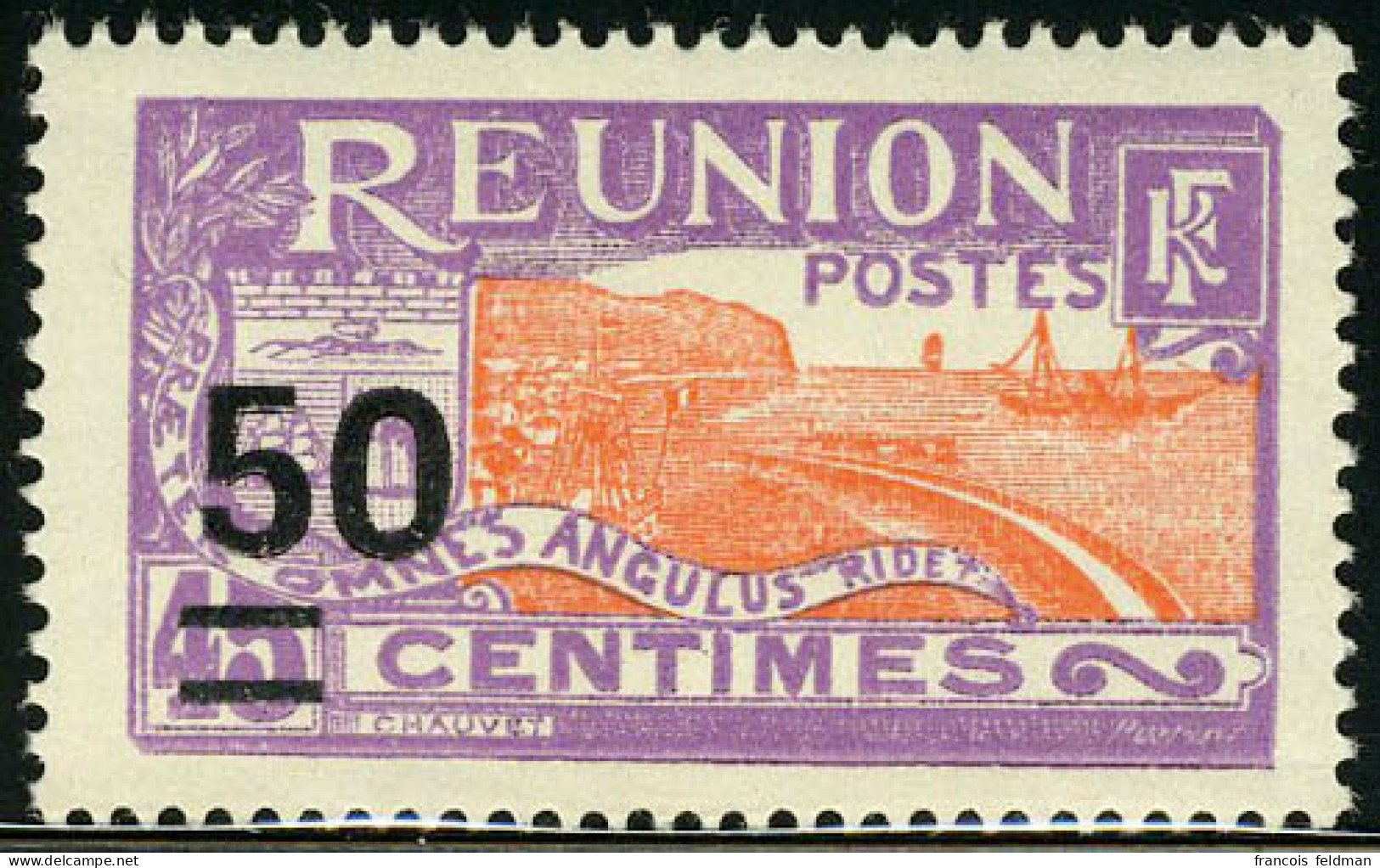 Neuf Sans Charnière N° 123A, 50 S/45c Violet Et Orange, Infimes Adhérences Sinon TB, Signé - Otros & Sin Clasificación