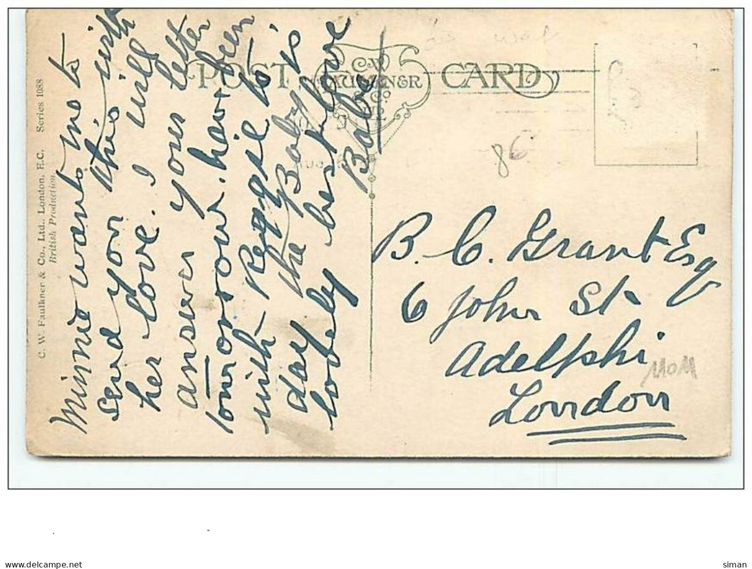 N°11011 - Carte Illustrateur - Ethel Parkinson - Fillette Souflant Dans Une Corne De Brume - Parkinson, Ethel