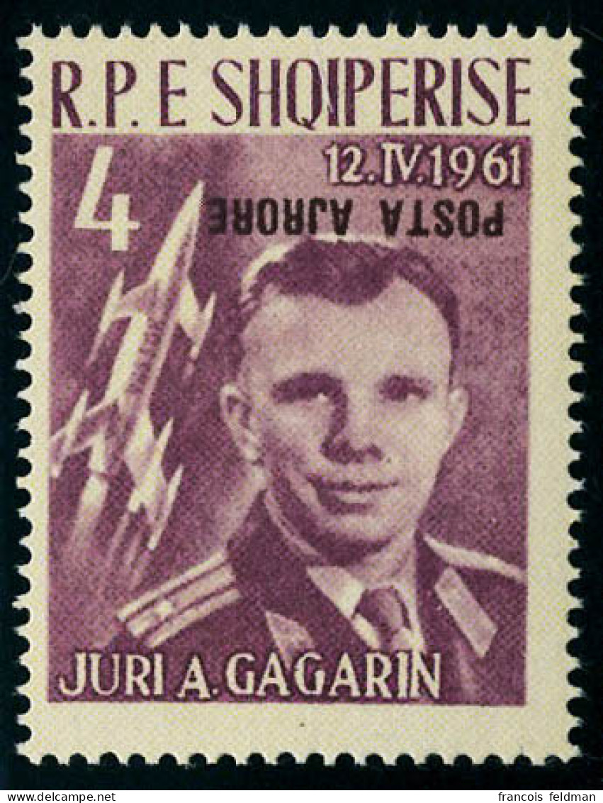 Neuf Sans Charnière N° 58A, Le 4 L Gagarine Et Vostok, Surcharge Rouge Renversée, T.B. - Otros & Sin Clasificación