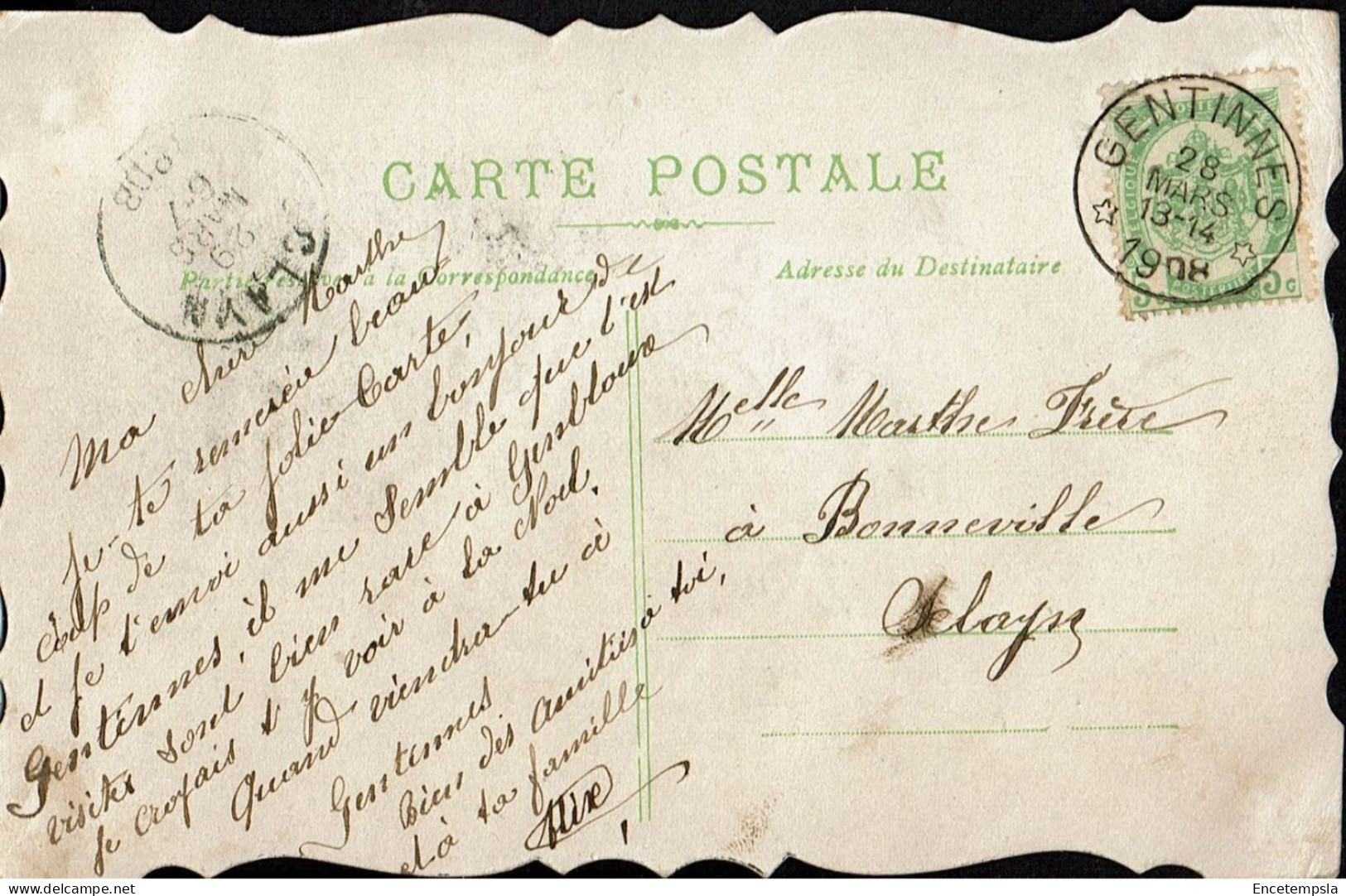 CPA Carte Postale Belgique Gentinne Un Bonjour De Gentinne 1908 VM76460ok - Chastre