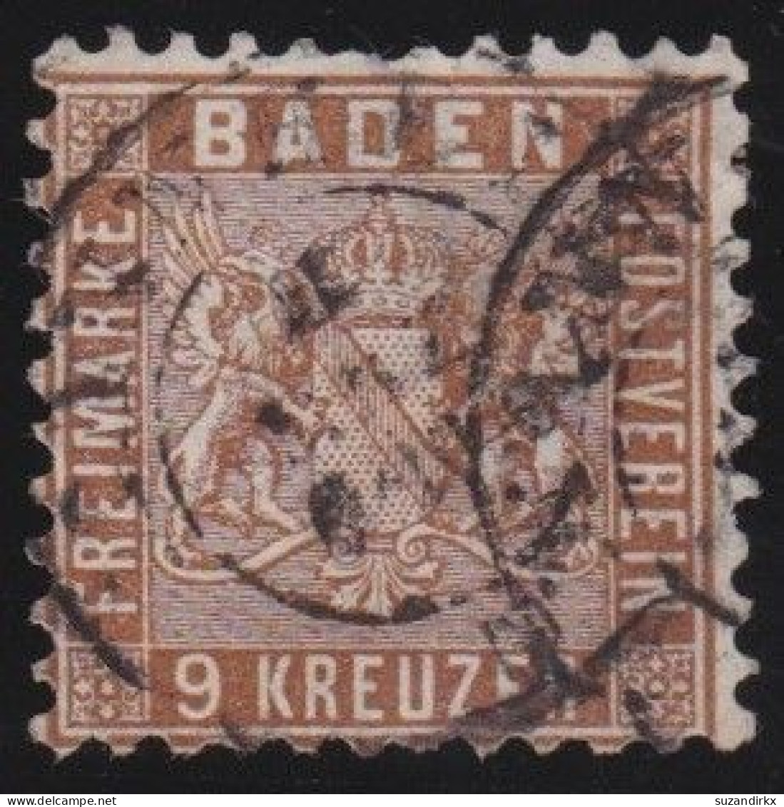 Baden     -     Michel   -  15a  (2 Scans)      -    O     -    Gestempelt - Gebraucht