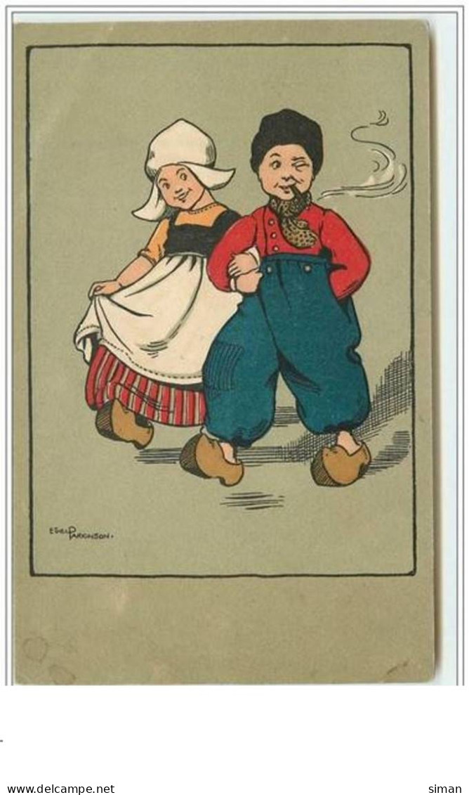 N°3811 - Ethel Parkinson - Couple De Jeunes Hollandais, Garçon Fumant. - Parkinson, Ethel