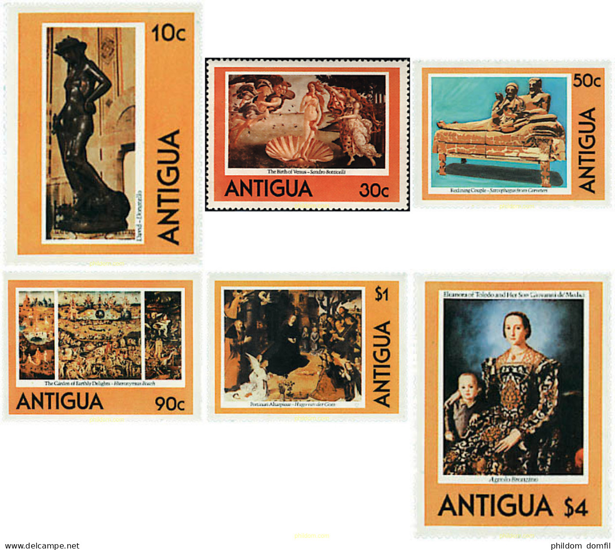 46699 MNH ANTIGUA 1980 PINTURAS Y ESCULTURAS - Autres & Non Classés