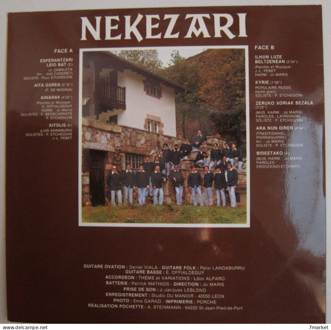 LP/  Nekez Ari - Esperantzari Leio Bat / Choeur Basque De St. Jean De Pied De Port - World Music