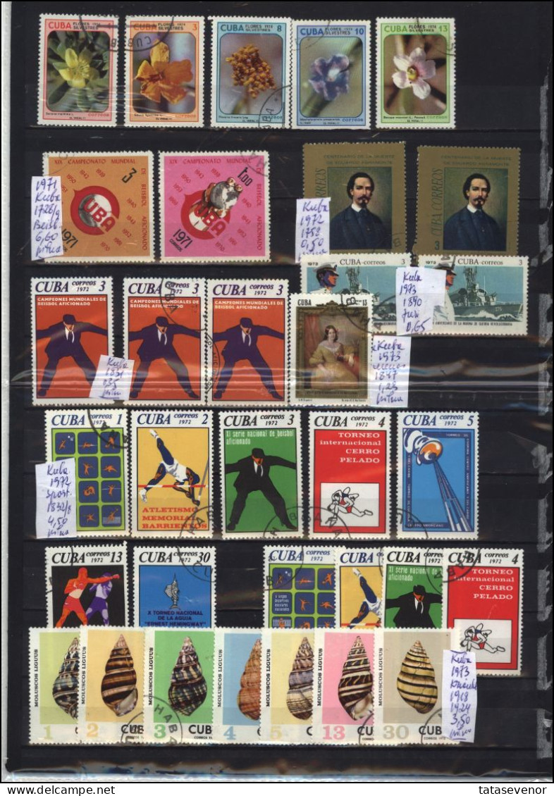 CUBA Stamps Sellection P Topical Lot - Collections (en Albums)