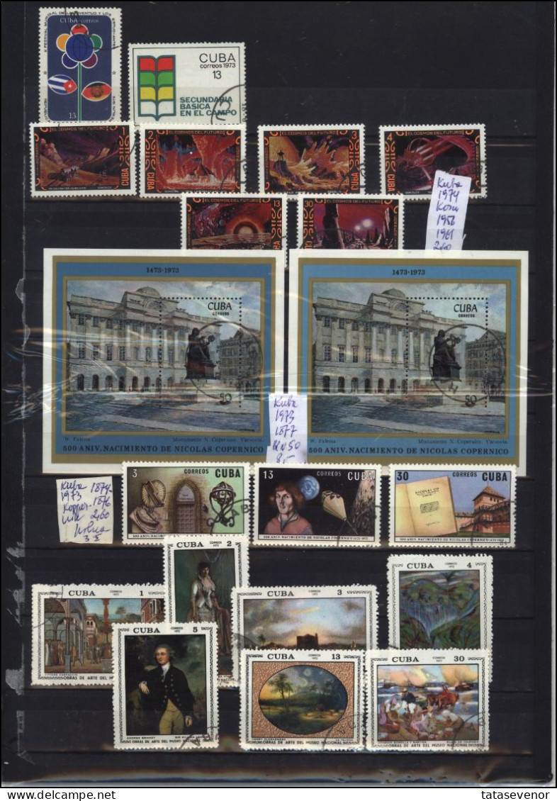 CUBA Stamps Sellection P Topical Lot - Collections (en Albums)