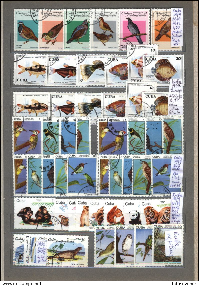 CUBA stamps sellection P topical lot