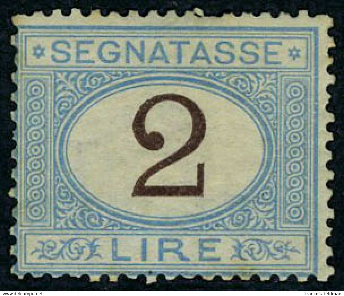 Neuf Avec Charnière N° 14, 2 L. Bleu Et Run, Signé Diéna + Certificat Brun, TB, Sassone N°12 6000€ - Otros & Sin Clasificación