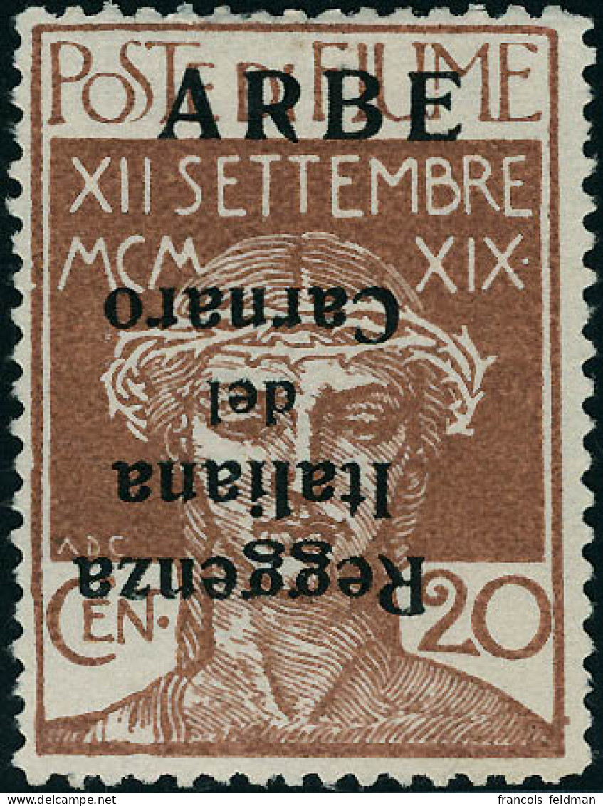 Neuf Avec Charnière N°7+9+10. 5, 20 Et 25c Les 3 Valeurs Existantes, Surcharge Renversée. T.B. Signé Diéna (Sassone 1a/4 - Autres & Non Classés