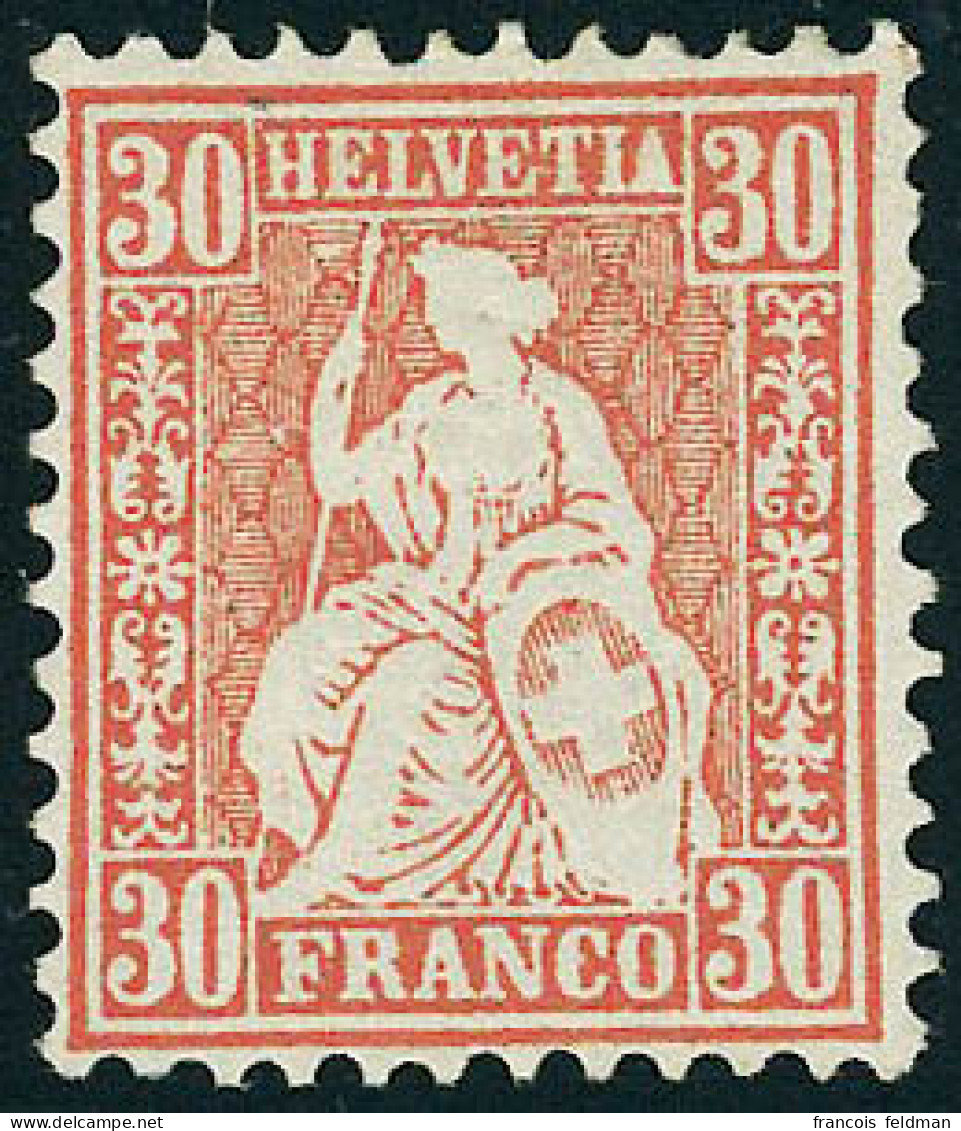 Neuf Avec Charnière N° 38, 30c Vermillon Cl, Superbe - Other & Unclassified