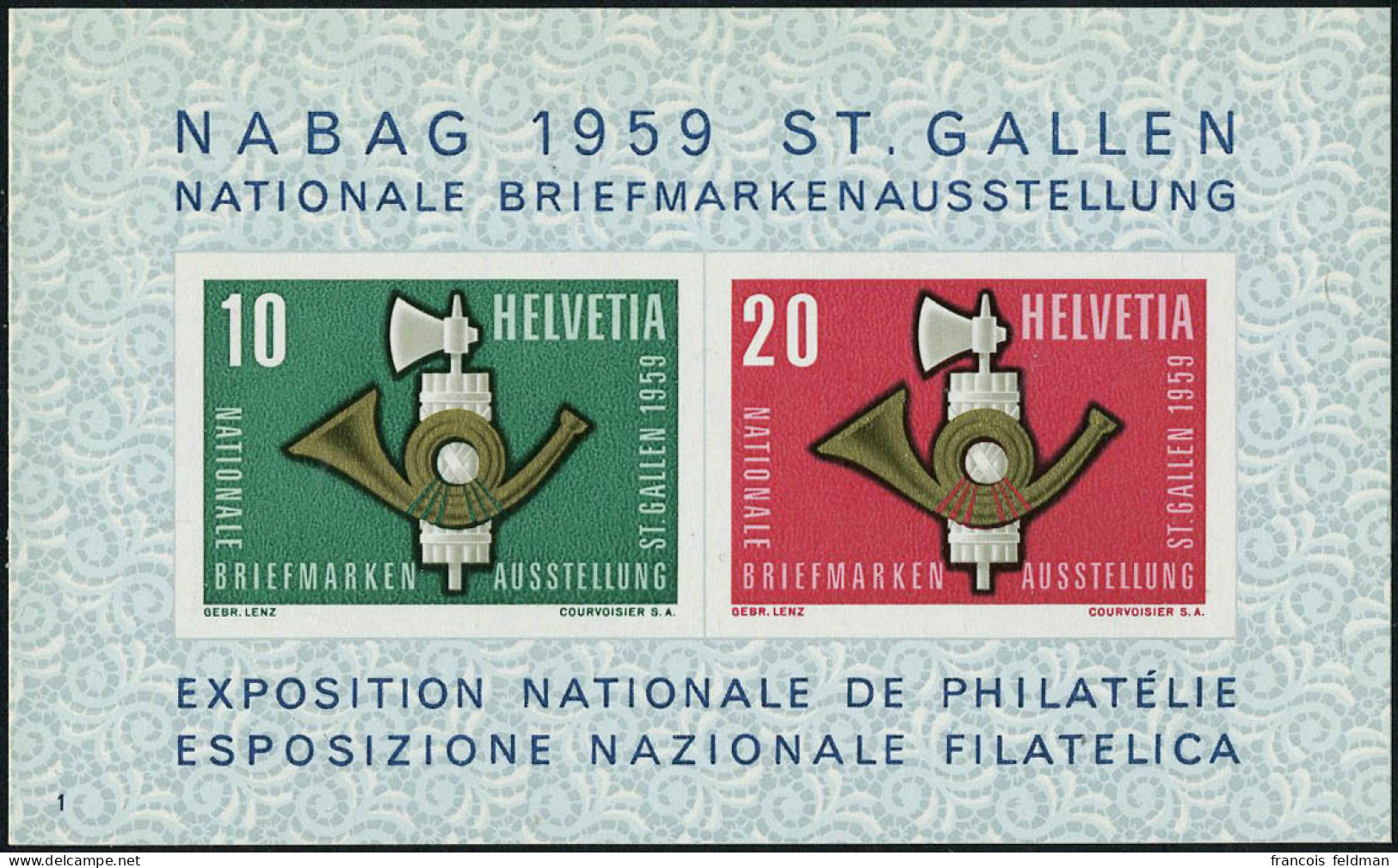 Neuf Sans Charnière N° 16, Bloc St Gallen 1959 X 10ex T.B. - Autres & Non Classés