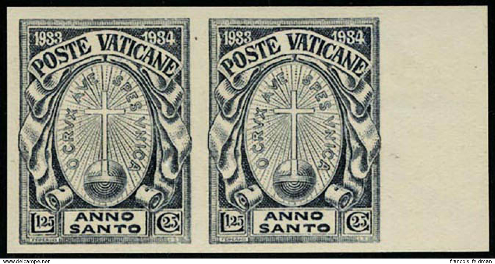 Neuf Sans Charnière N° 40/43, La Série Année Sainte, Paires Horizontales, Bdf, Non Dentelé, Sassone 15a/18a, Superbe, RR - Otros & Sin Clasificación