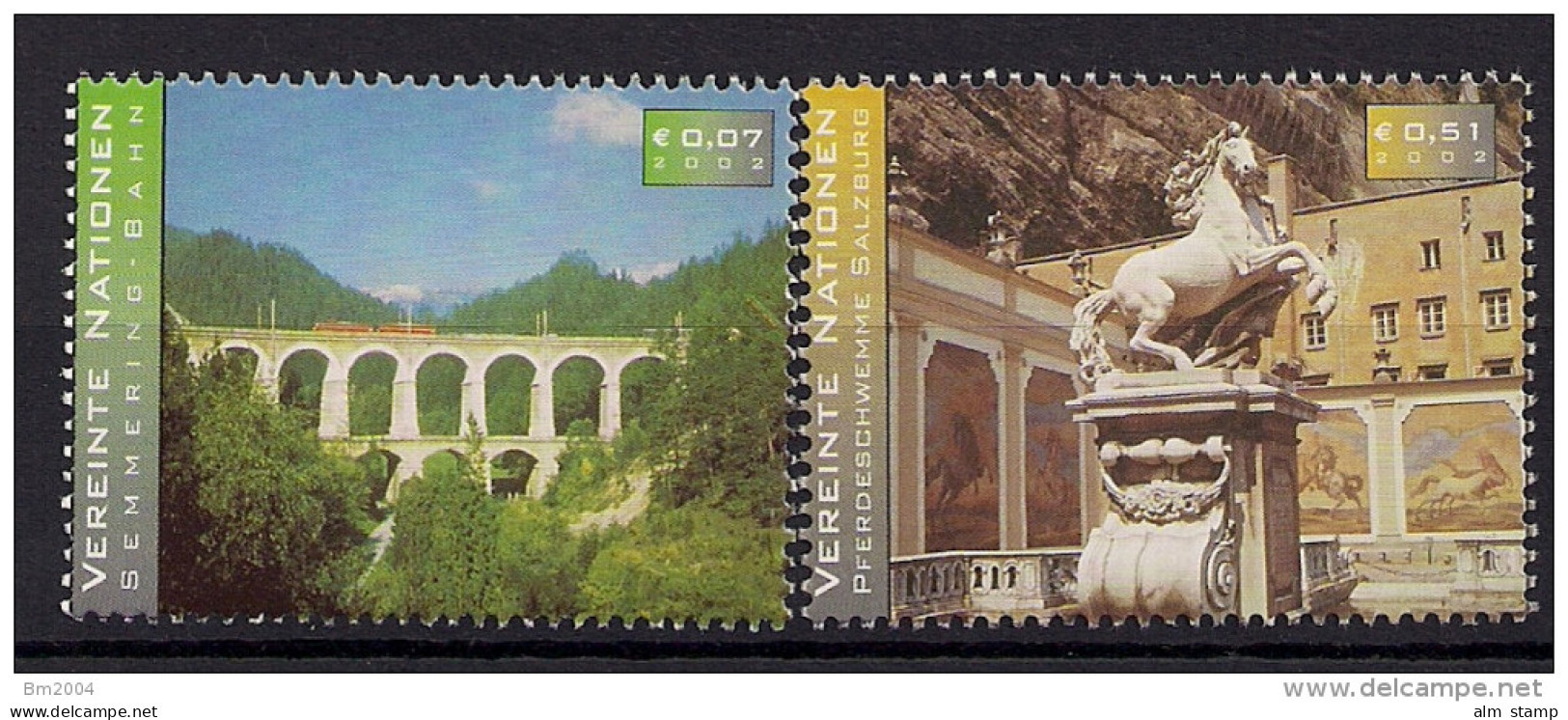 2002 UNO WIEN   Mi. 1351-6 **MNH  UNESCO-Welterbe In Österreich - Unused Stamps