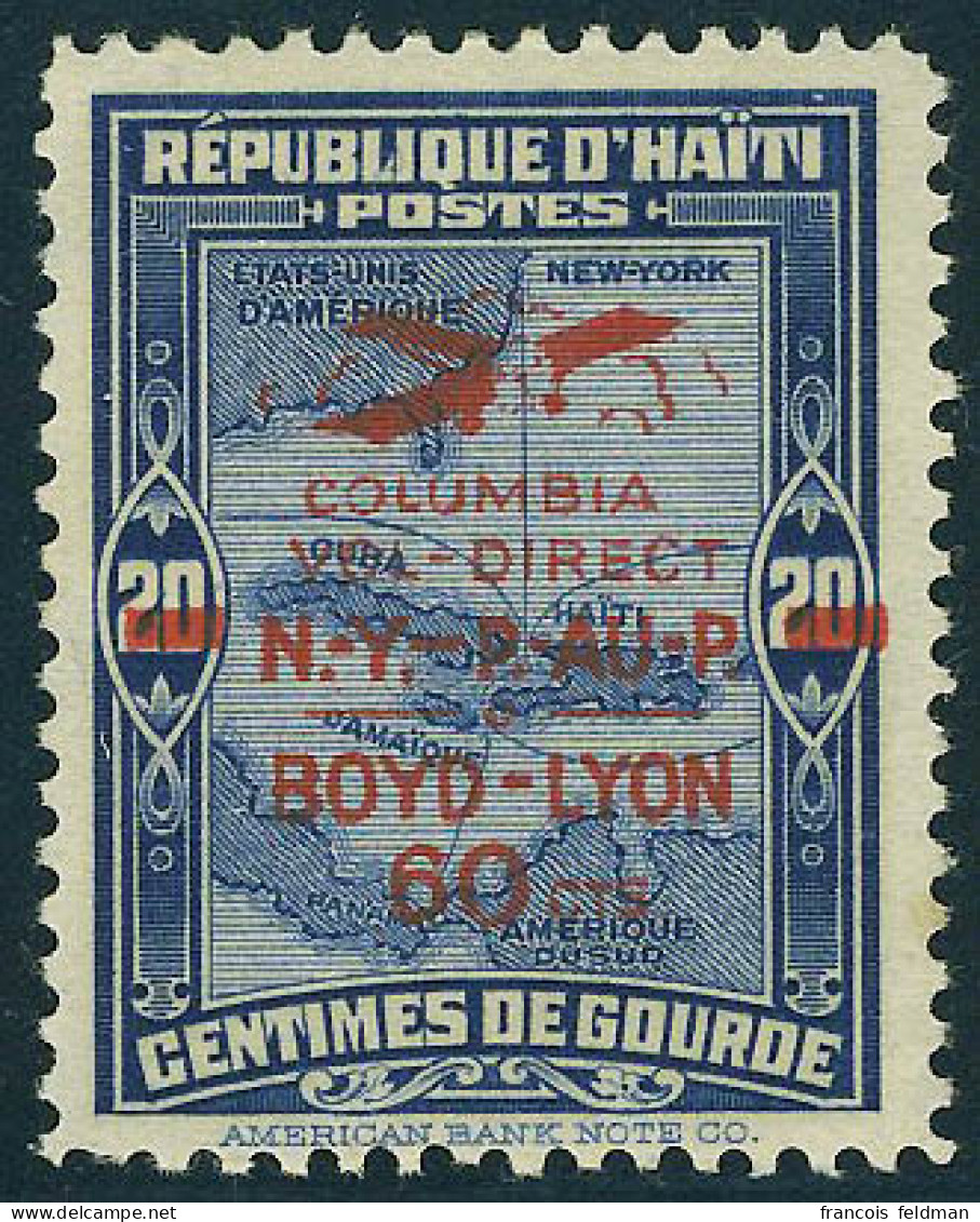 Neuf Avec Charnière N° 4A, 60c Vol New York Port Au Prince, T.B. - Other & Unclassified